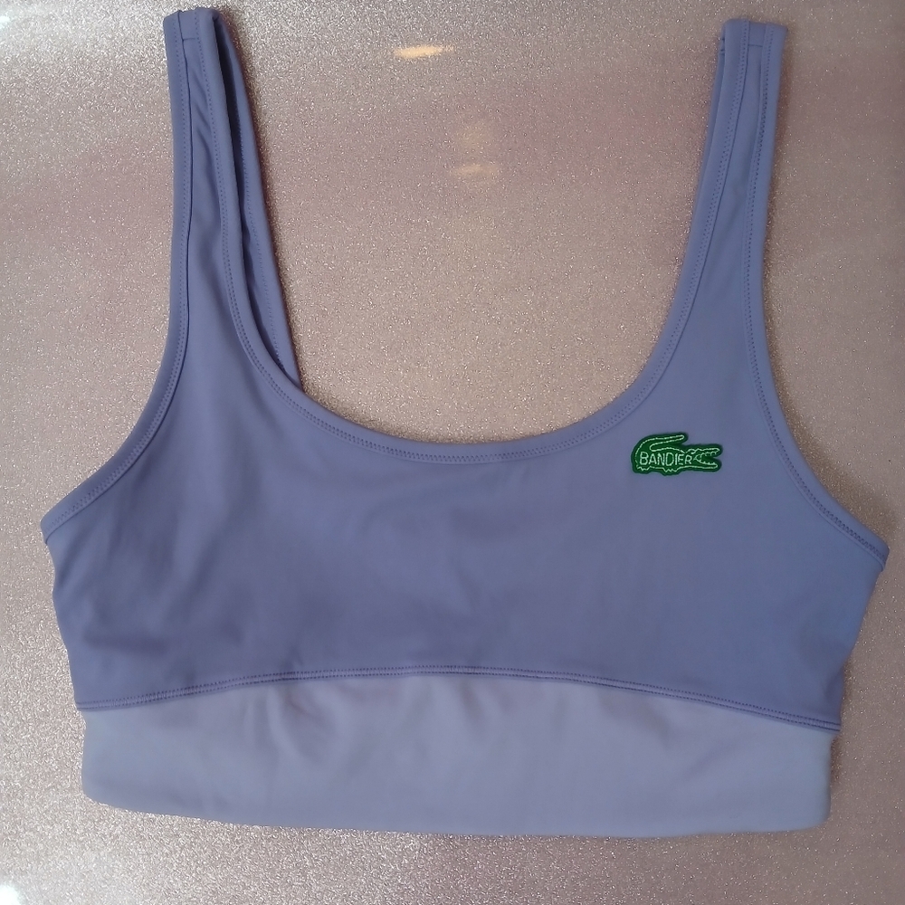 Lacoste X Bandier Purple Size Small Sports Bra